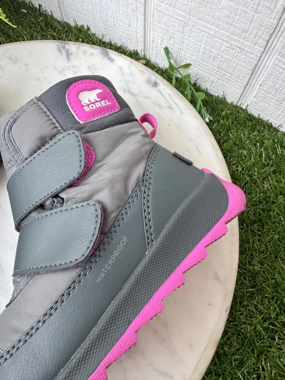 Sorel Kids Waterproof Strap Snow Boots - Gray & purple size 12toddler girls new